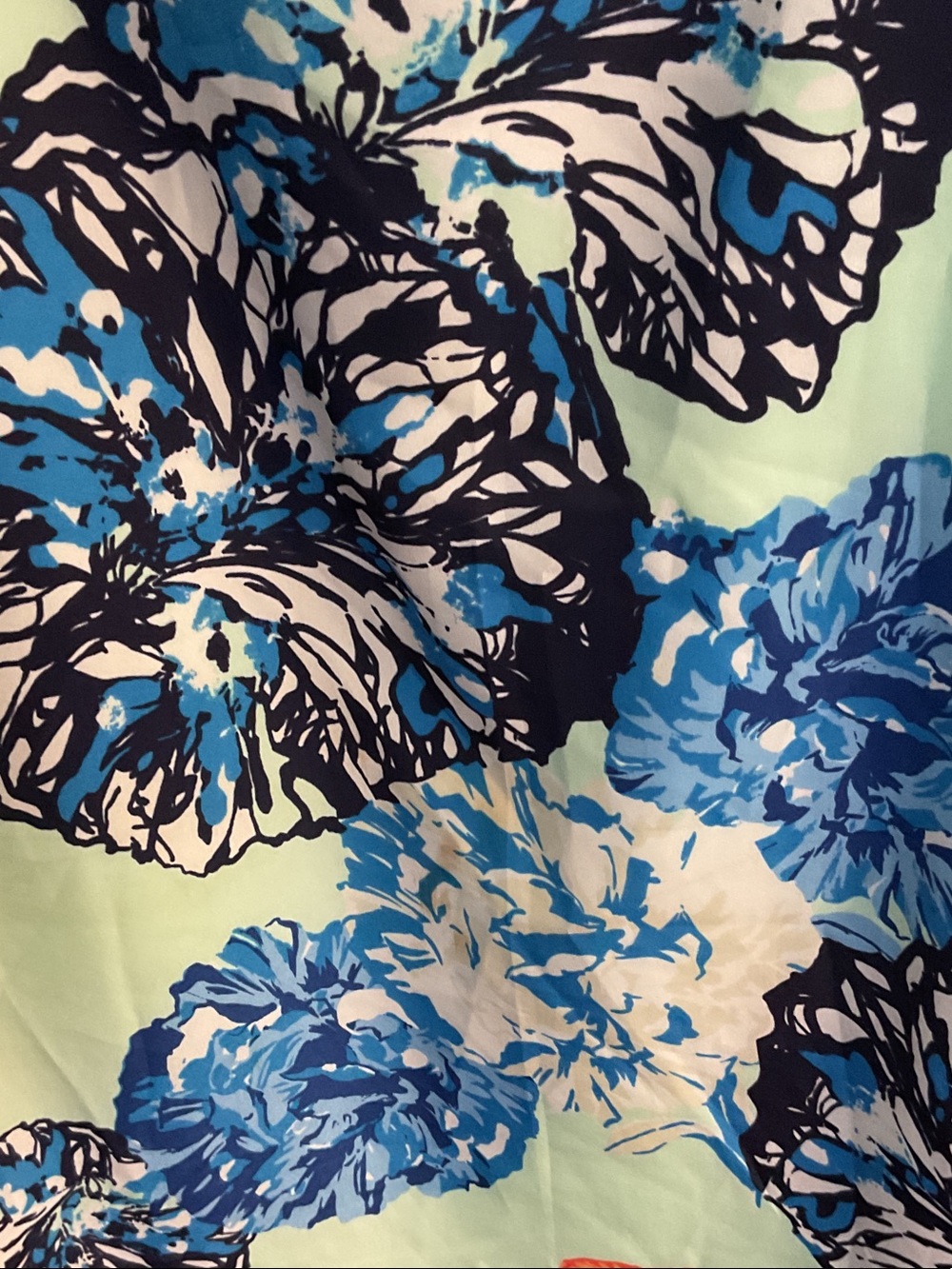 J. Crew Mint Floral Short Sleeve Dress with Blue & Coral Accentso size 14 - Picture 4 of 4